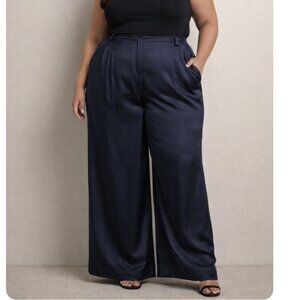 Universal Standard Wide Leg Pants Navy Flowy Pull On Women’s Small